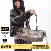 简着26SS 复古铆钉辣妹机车包潮拉链腋下包 古铜色 原创 霍里克斯