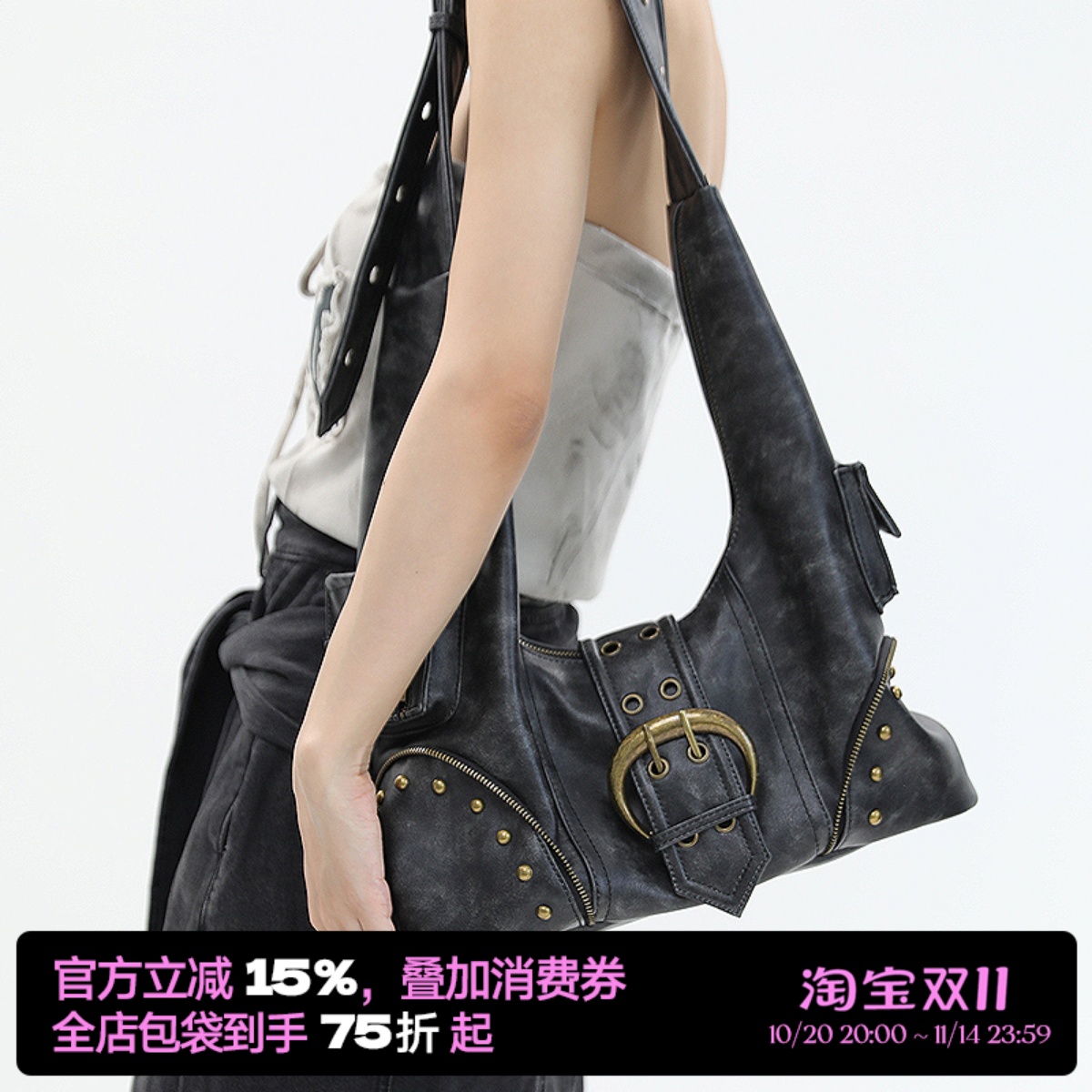 简着®原创沙漠废土风复古机车包