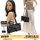 简着 饰高级感单肩腋下法棍包 通勤皮带装 原创 做旧擦色贝里尼尼