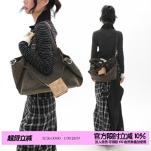 简着25AW新品 原创 苔藓绿 加利尼尼摩登托特包通勤大容量斜挎包