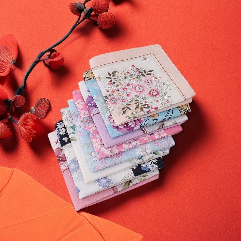 纯棉超薄印花吸汗手帕