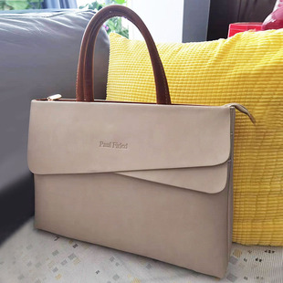 玫瑰 职业女性上班a4文件包ol职场软皮高档13寸14电脑包 故事同款