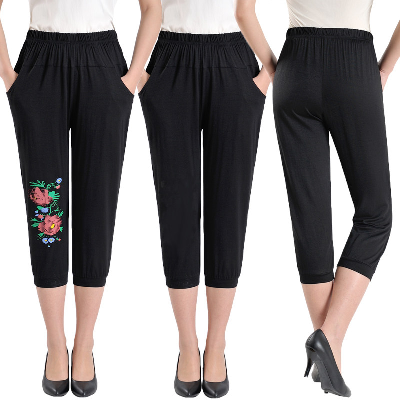 直销莫代尔中老年女裤七分裤夏季薄款特加肥加大码宽松松紧腰裤子|ruв категории Женская одежда, брюки, брюки - от Buy2taobao.com для оказания профессиональной услуги покупки агента Taobao