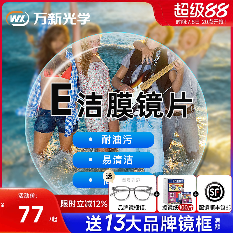 萬新超薄耐磨易清潔非球面眼鏡片