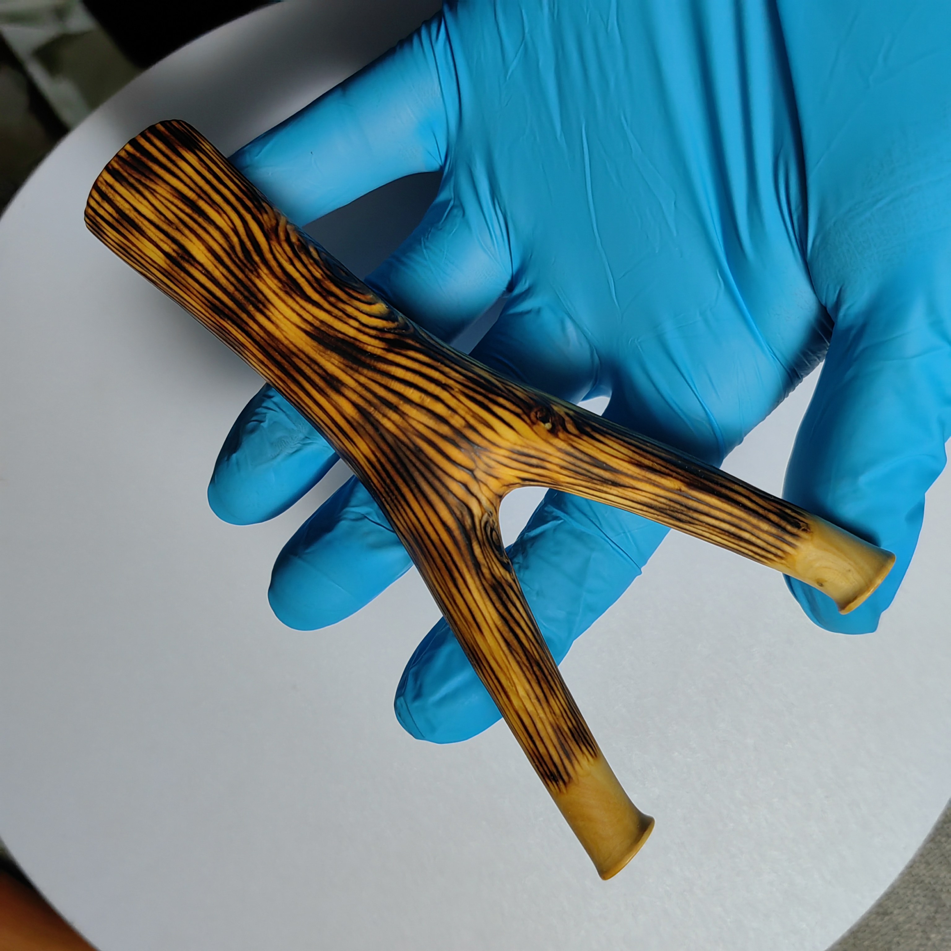 小叶黄杨原叉弹弓纯手工制作火烤碳化处理传统怀旧玩具长135宽70