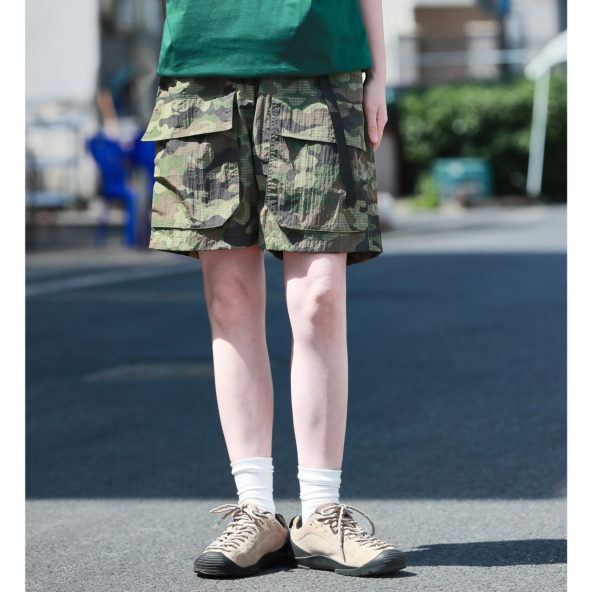 美式复古工装彩多口袋短裤男女宽松休闲五分裤夏季薄款学生潮牌bf