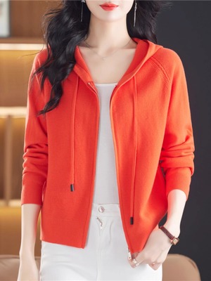 长袖针织外套羊毛连帽连帽特价款