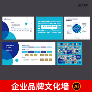 企業品牌文化墻模板公司簡介發展歷程背景墻榮譽墻照片墻AI素材