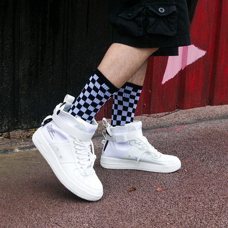 潮老爹鞋学生骚气风中筒袜