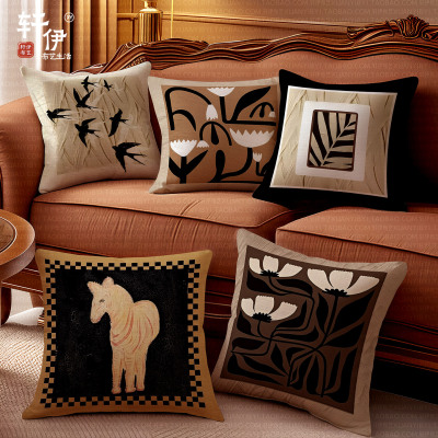 美拉德复古中古风客厅沙发抱枕