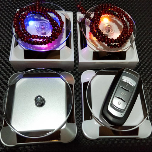 多功能珠宝首饰展示架太阳能展示台柜台自动旋转台玉器展示架底座