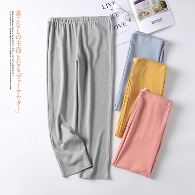 孕妇家居裤秋冬纯棉加厚产后裤子