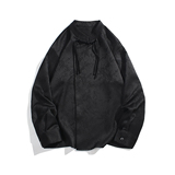 秋装新中式潮风潮流苏盘扣唐装宽松长袖衬衫男女外套C516P65，男装衬衫，钱塘788(原4013)