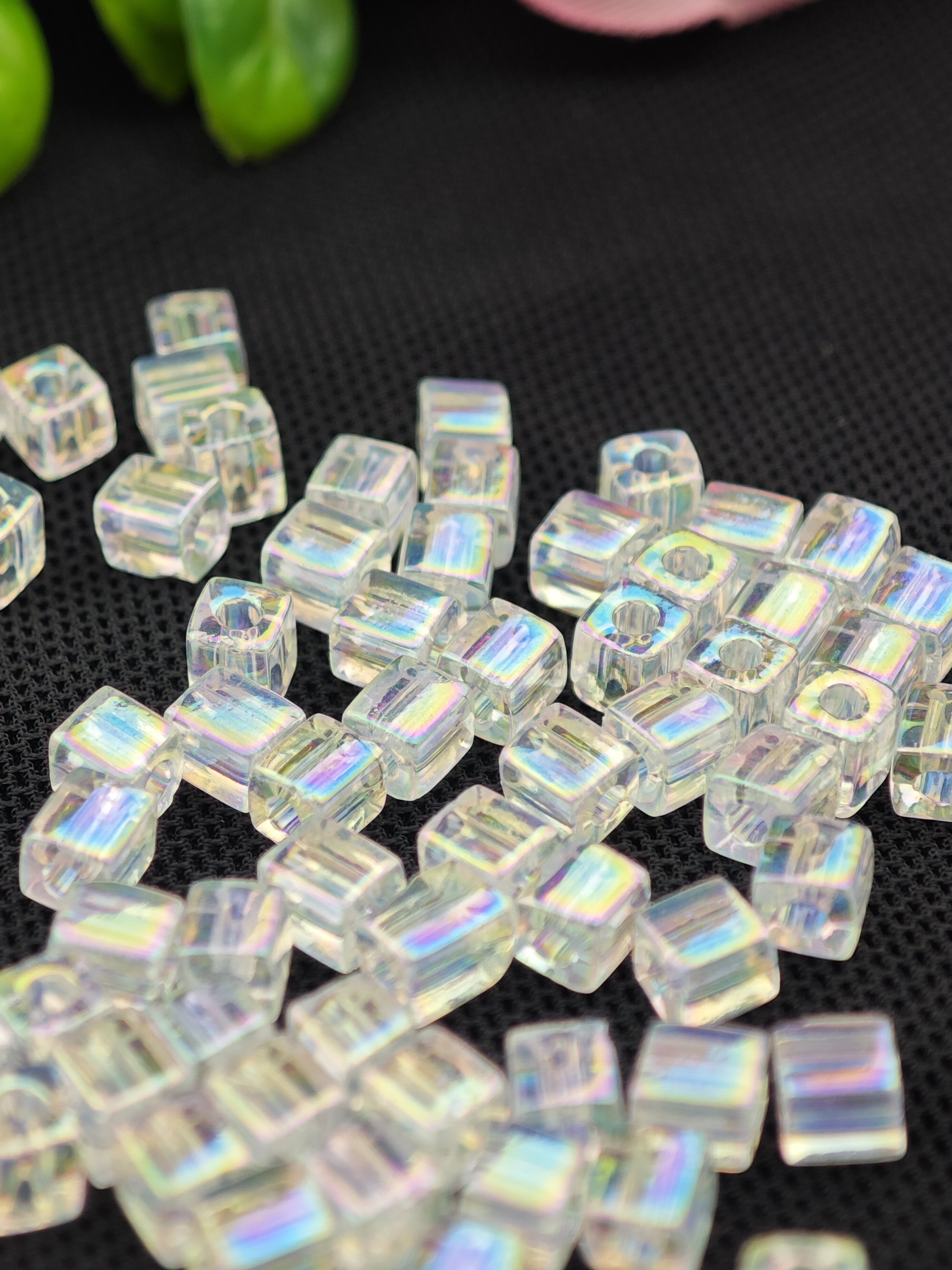 御幸东宝进口方糖方块正方珠水晶珠手工DIY手链散珠高档服装辅料