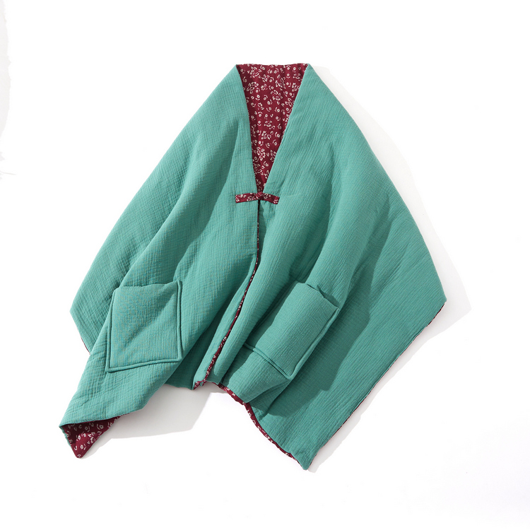 2025实拍新款民族风披肩斗篷围巾加棉加厚百搭坎肩外套