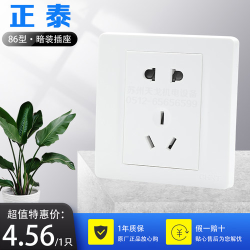 正泰电工二三极10A充电桩插座