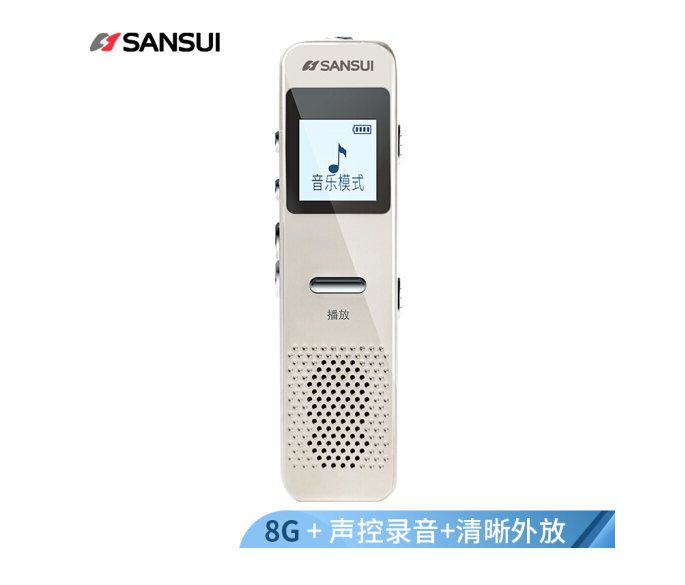 山水（SANSUI）录音笔 智能降噪会议专业录音器迷你微型MP3播放器