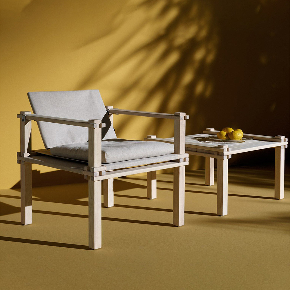 北欧简约复古家用沙发椅侘寂风休闲椅酒店民宿设计师创意客厅木椅