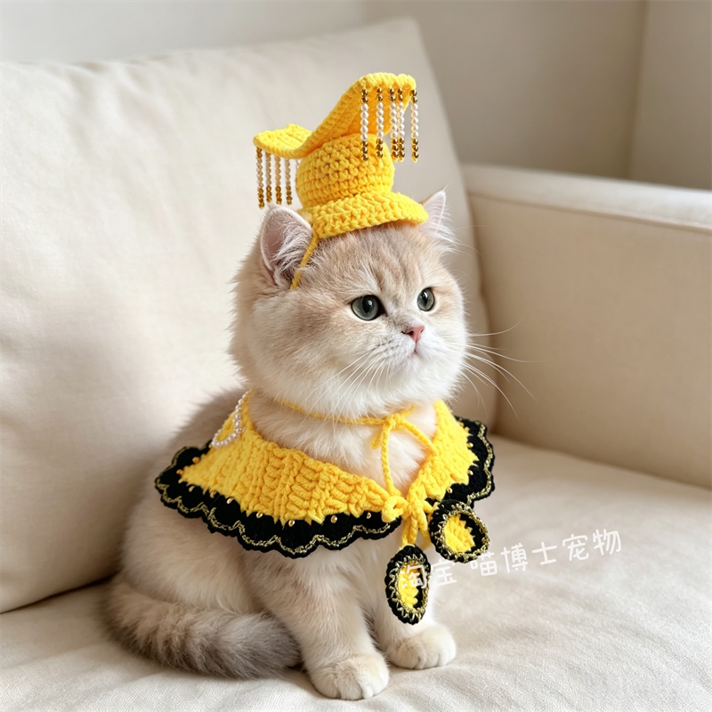 宠物君临天下皇帝帽子cos狗狗披肩猫咪搞怪节日喜庆装扮配饰围兜