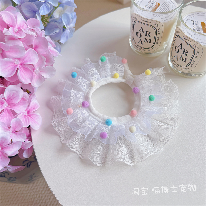 宠物蕾丝仙女口水巾猫咪可爱围兜比熊狗狗三角巾围脖饰品布偶英短