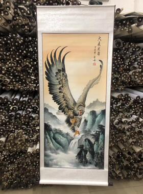 大展宏图老鹰工笔国画开业送礼