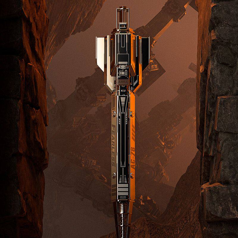 逗万航天星舰机械拼装笔桌面摆件磁吸悬浮金属中性圆珠笔新年礼物