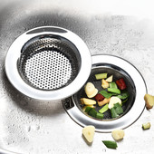 厨房水槽过滤网老式 洗碗池隔渣过滤器 洗菜盆不锈钢过滤器通用老款