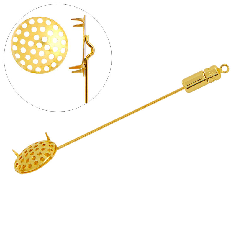 串珠绑配件胸花diy配件 拍一发2支 网筛韓式针式手作一字胸针手工