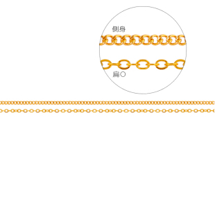 不锈钢扁Ｏ侧身饰品链 项链手链脚链diy手工配件材料 真空镀金