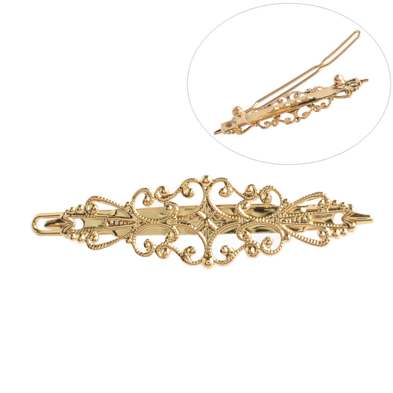 花片青蛙夹diy手工发夹配件2支保色电镀品质发饰头饰扣夹手制材料