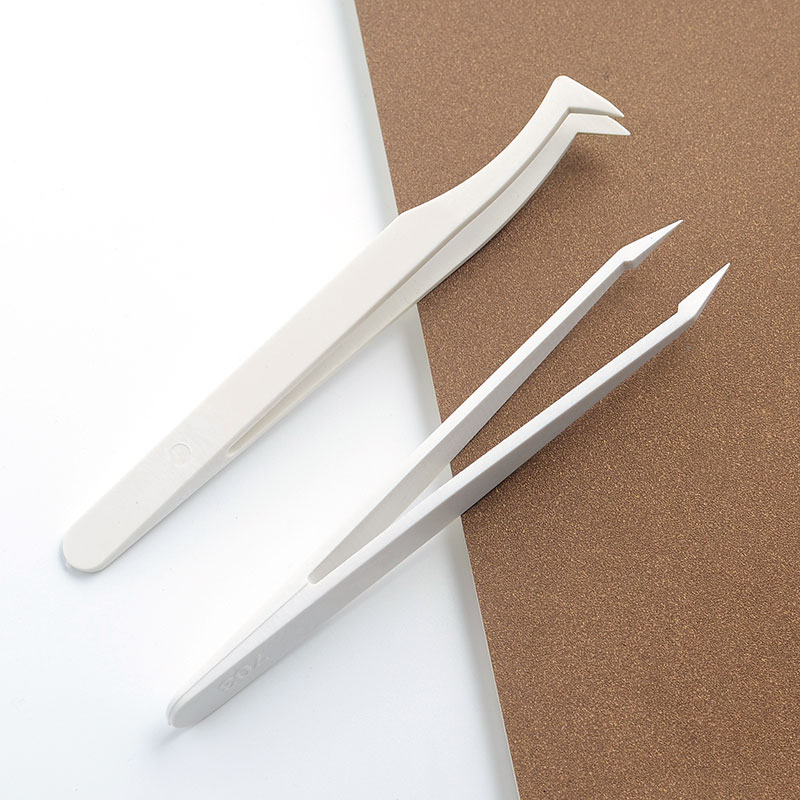 白色净化塑胶镊子diy手工工具 1把　不伤配件涂层　手作用具