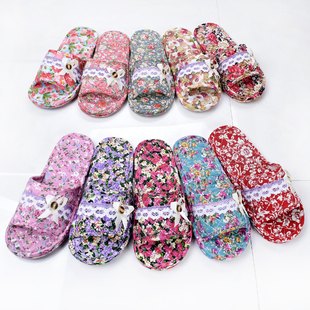 新款 男女居家居室内防滑拖鞋 秋冬季 拖鞋 冬 四季 软底情侣布艺拖鞋