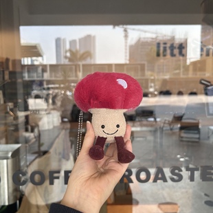 可爱创意红蘑菇挂件蔬菜香菇毛绒玩具公仔包包挂饰礼物伴手礼挂件