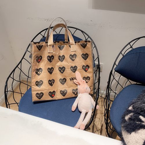 牛皮纸潮牌久保玲手pvc单肩包包