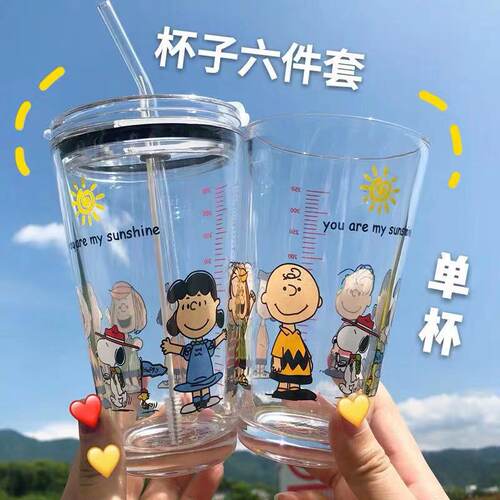 玻璃办公室教室史努比卡通印花
