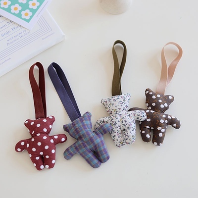 布艺小熊挂件包包装饰布艺