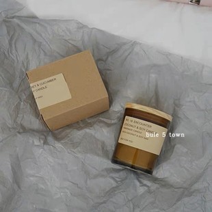 ins木盖卧室香薰生活 感天然大豆蜡家居清新香味香薰蜡烛 仪式