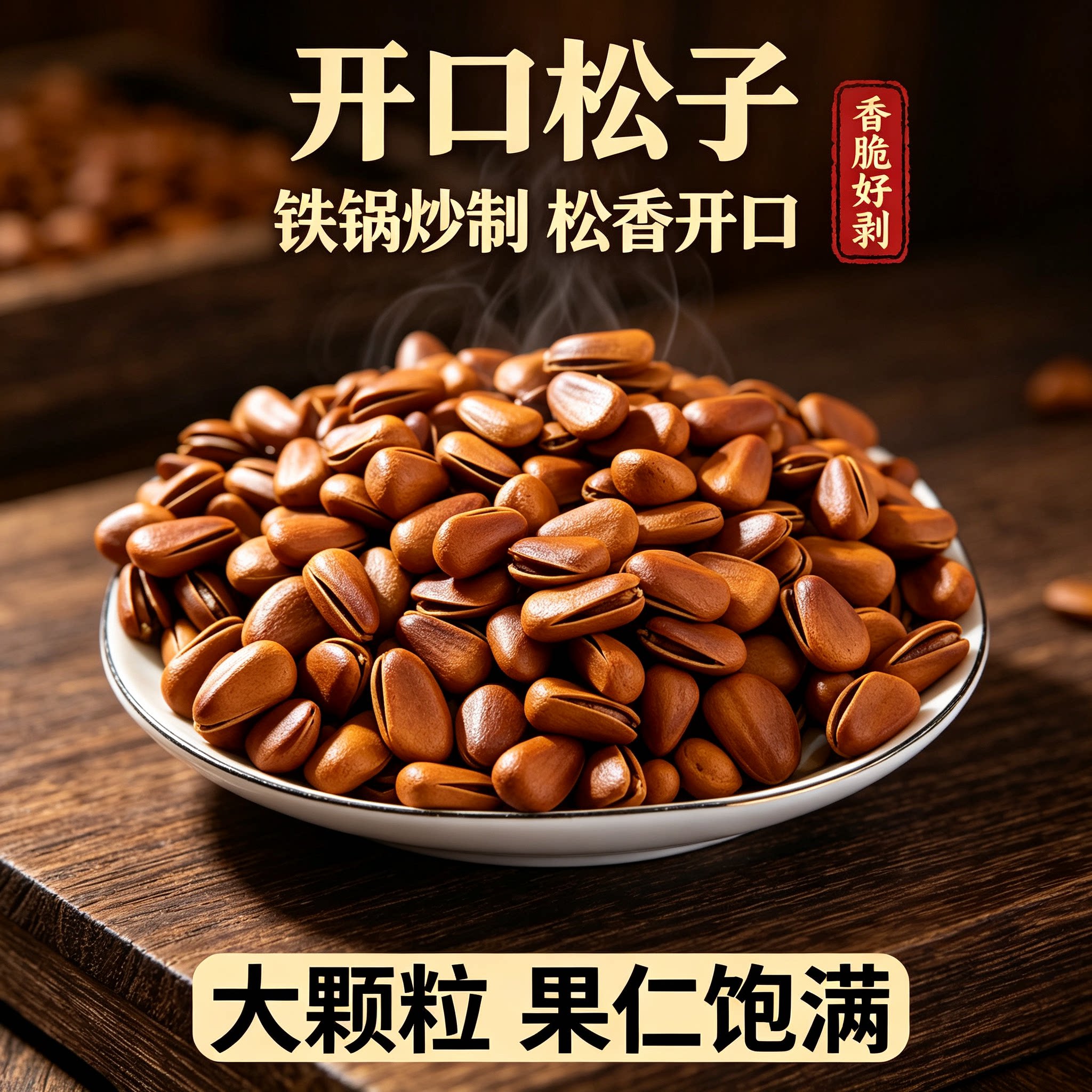 东北开口松子手剥大颗粒解馋零食