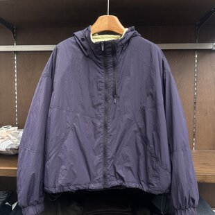 欧货冲锋衣秋冬连帽棉衣女半拉链宽松加厚保暖短款休闲外套上衣潮