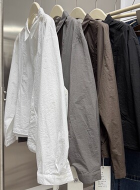 D壹早秋新款女松弛感舒适宽松显瘦下摆抽绳休闲衬衫长袖上衣开衫