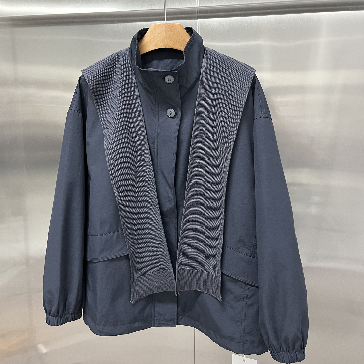 欧货2025秋季新款女休闲立领洋气披肩外套宽松百搭上衣中性风夹克