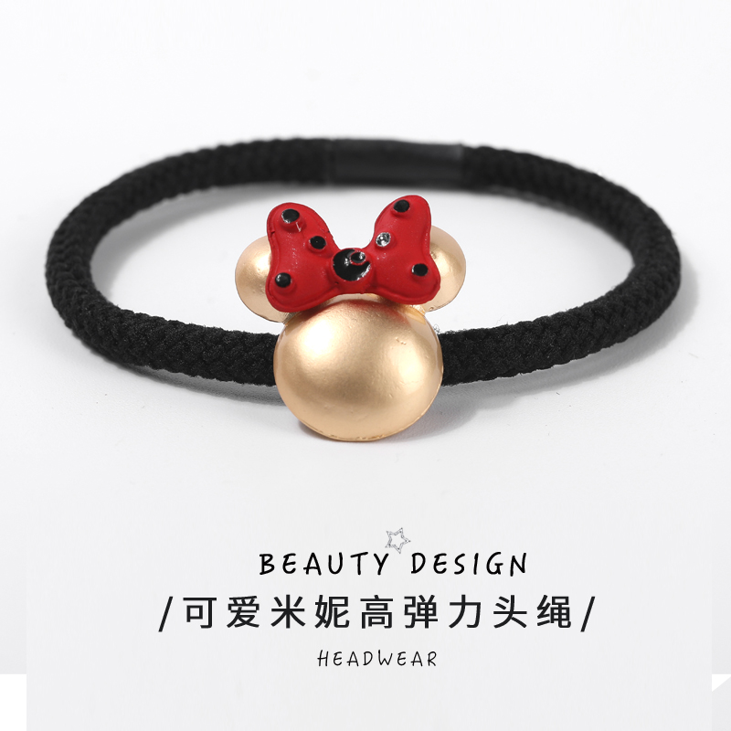 金属材质新款米奇发绳可爱蝴蝶结