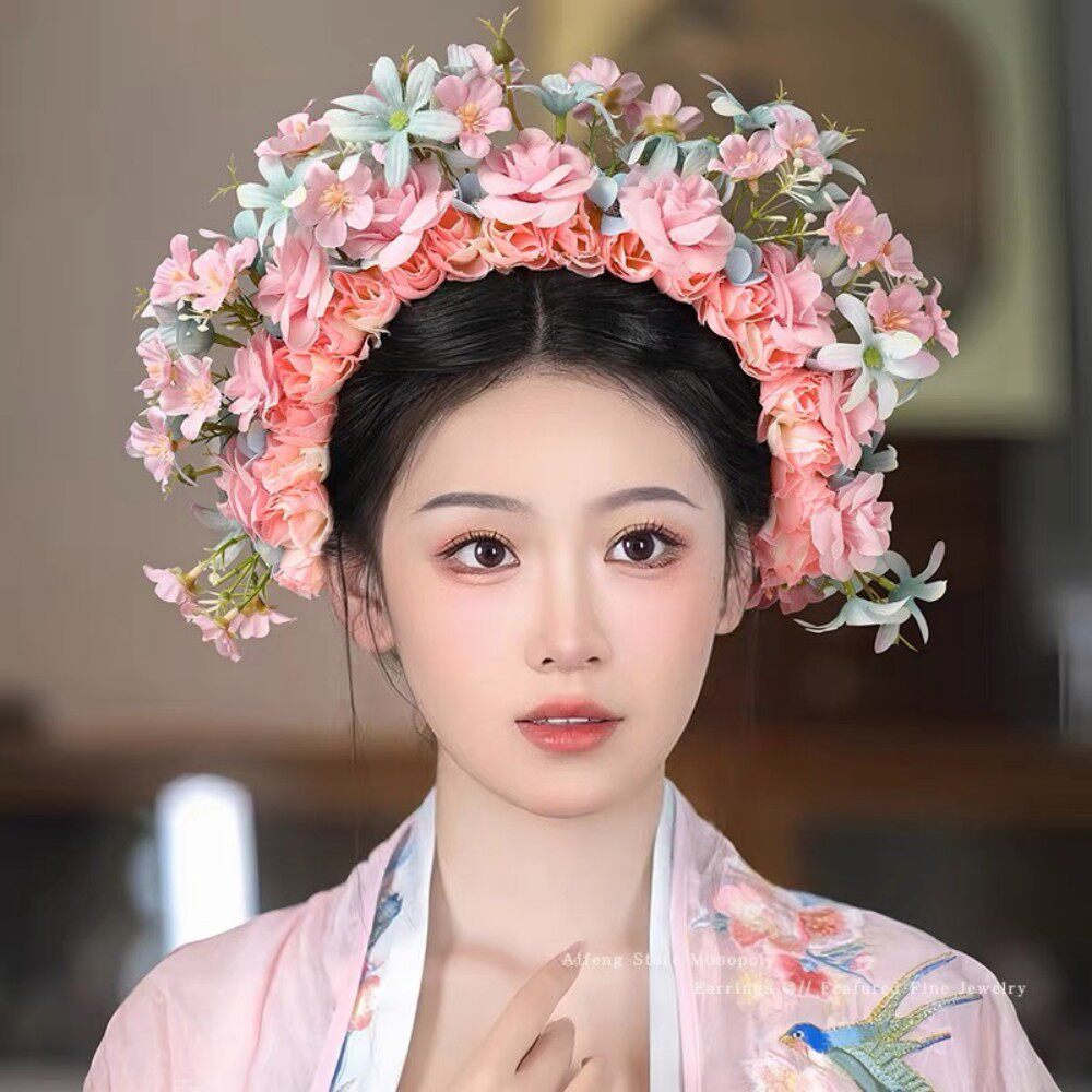 泉州浔埔簪花春游森系头饰民族风发饰拍摄写真花朵发箍