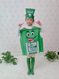环保型分类垃圾桶卡通人偶服装行走人偶服装玩偶道具服展示表演服