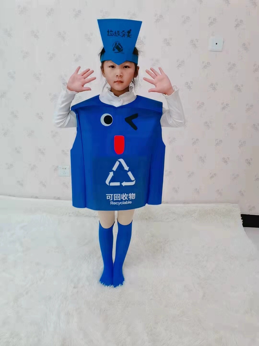 儿童垃圾分类演出服装成人亲子垃圾桶环保宣传卡通舞蹈人偶表演服