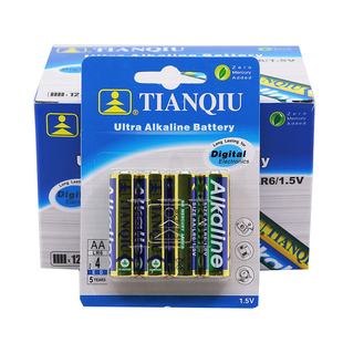 1卡4节价格 天球5号碱性LR6 AA 1.5V 家用玩具通用遥控器柱式电池