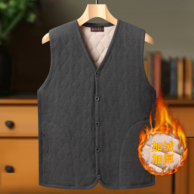爸爸装加绒马甲秋冬中老年男士时尚爷爷装外穿双面绒保暖加厚背心,男装,常规马甲,淘宝优惠券,粉丝福利购,淘宝优惠卷