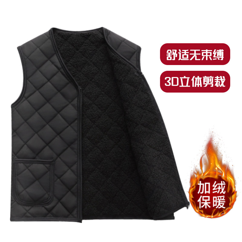 2025新款北极加绒棉马甲男士中老年加厚保暖背心坎肩爸爸爷爷装,男装,常规马甲,淘宝优惠券,粉丝福利购,淘宝优惠卷