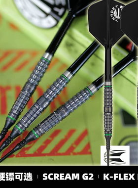 TARGET探极山形明人SCREAM2代钨钢飞镖鱼雷比赛飞镖一体翼