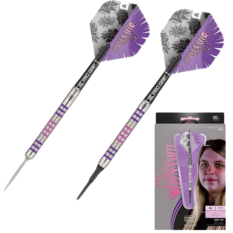 女士飞镖TARGET钨钢紫色硬式软式